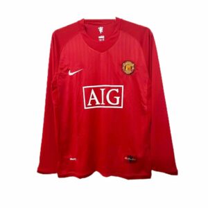 Maillot Domicile Manchester United 2007/08 Manches Longues | Fort Maillot