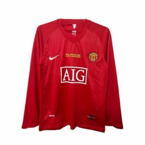 Maillot Domicile Manchester United 2007/08 UEFA Champions League, Manches Longues | Fort Maillot