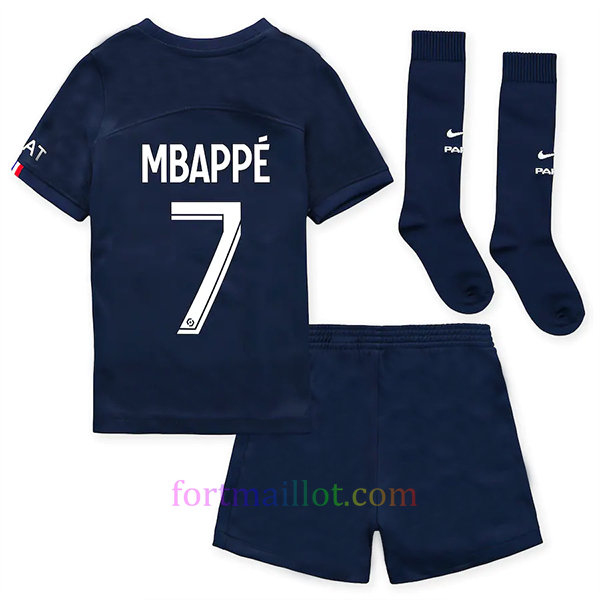 Maillot Domicile Kit Psg 2022/23 Enfant – Mbappé 7 | Fort Maillot 2