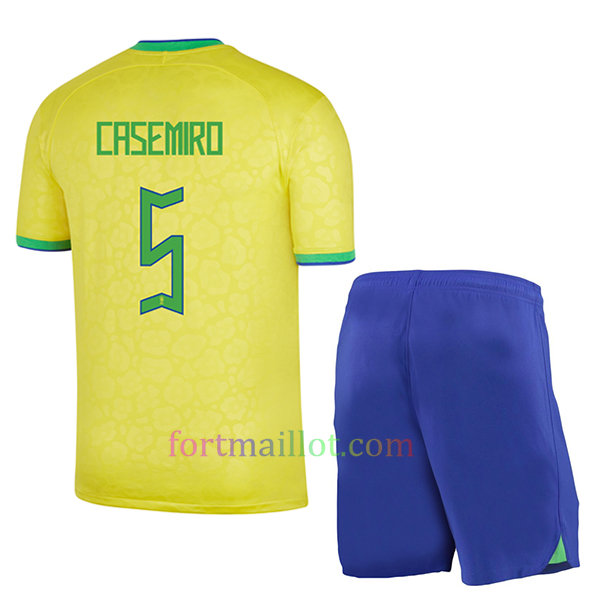 Maillot Domicile Kit Brésil 2022 Enfant – Casemiro 5 | Fort Maillot 2