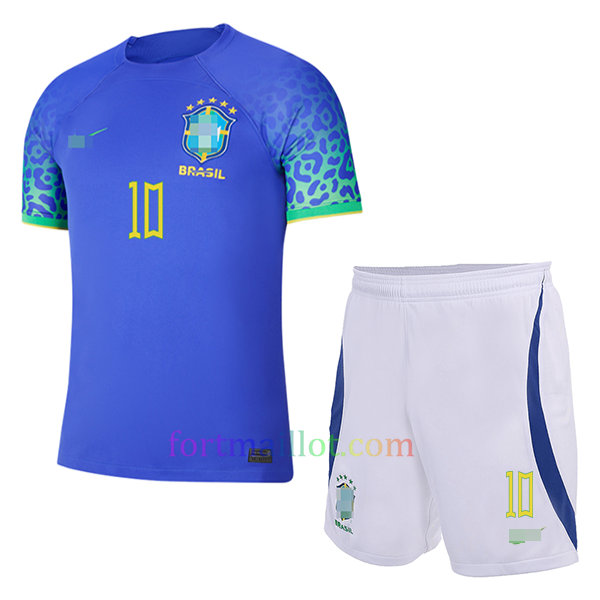 Maillot Extérieur Kit Brésil 2022 Enfant – Neymar JR 10 | Fort Maillot 3