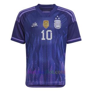 Maillot Extérieur Argentine Kit 2022 Enfant – Trois étoiles Messi 10 | Fort Maillot 4