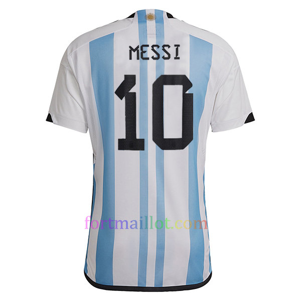 Maillot Domicile Argentine 2022- Trois étoiles Messi 10 | Fort Maillot 3