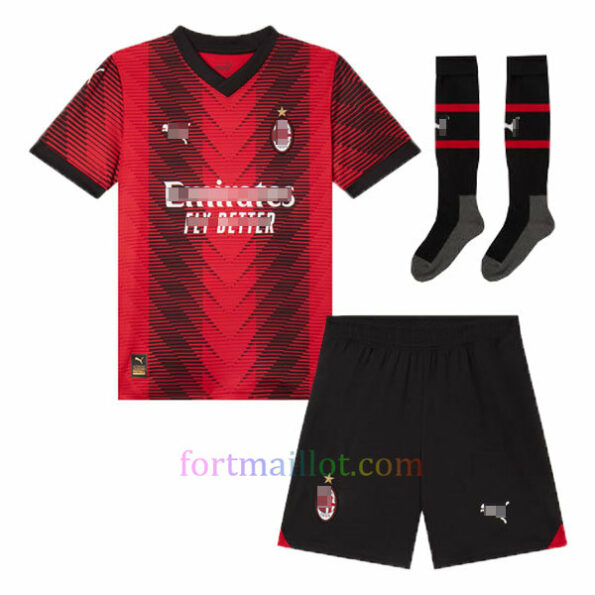 Maillot Domicile Kit AC Milan 2023/24 Enfant