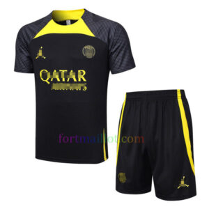 T-shirt et short Kit PSG 2023/24 Jordan Noir