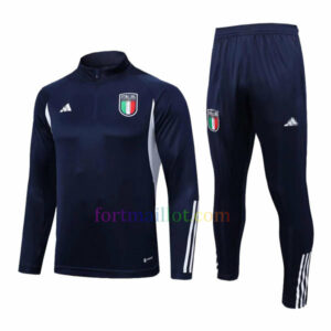 Haut d'entraînement Italie Kit 2023 Enfant Bleu foncé