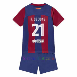 Maillot Domicile Barça Kit 2023/24 Enfant LEWANDOWSKI 9 - UCL