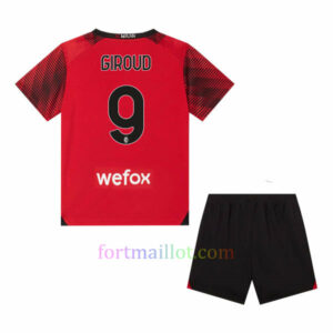 Maillot Domicile Kit AC Milan 2023/24 GIROUD #9 Enfant